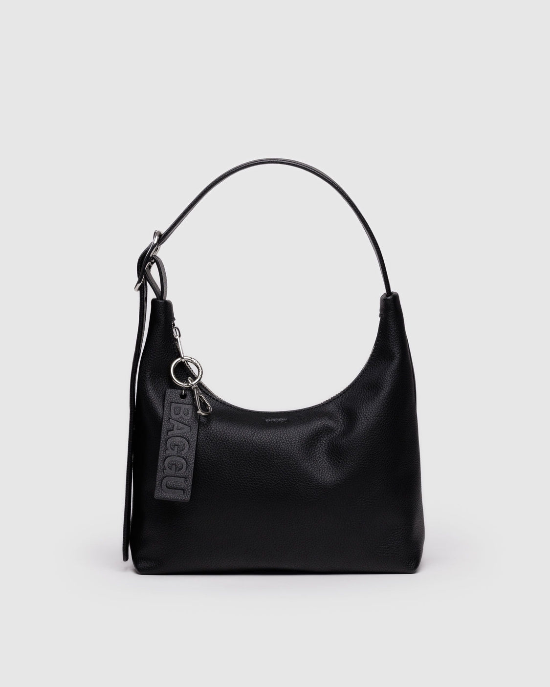 Mini Recycled Leather Shoulder Bag - Black - Modern Everyday Style
