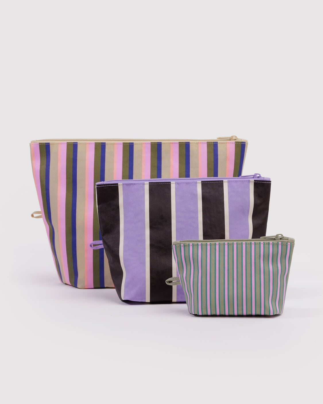 Go Pouch Set - Candy Shop Stripes - Fresh Zip Trio