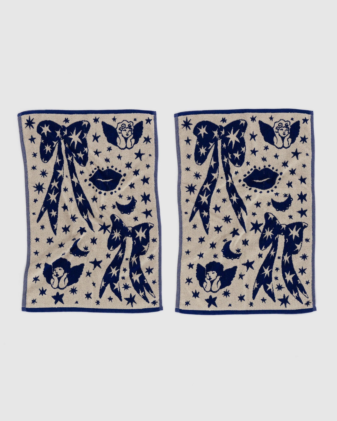 Hand Towel Set of 2 - Cherub Bows - Modern Charm Hook