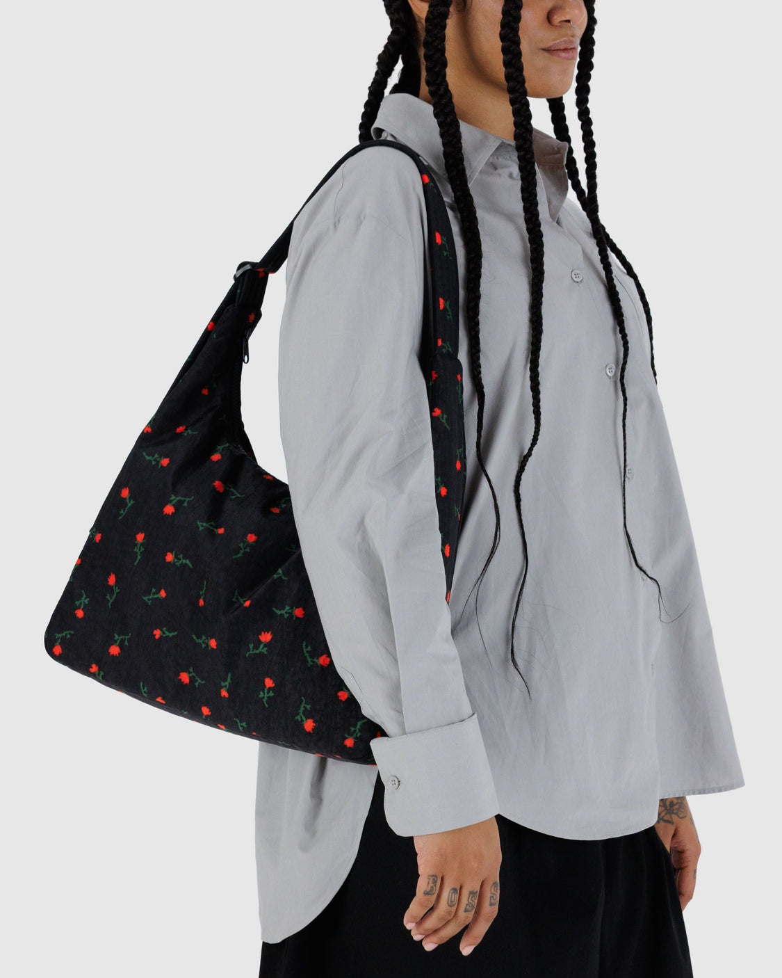 Nylon Shoulder Bag - Painted Wildflower - Bright Market Style