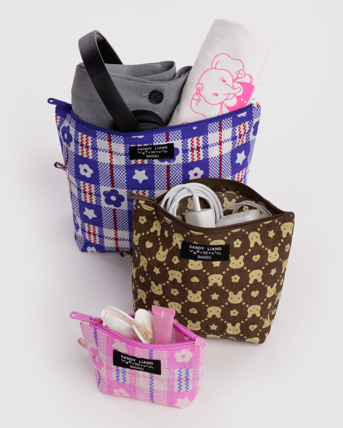 Go Pouch Set - Sandy Liang - Bright Zip Set