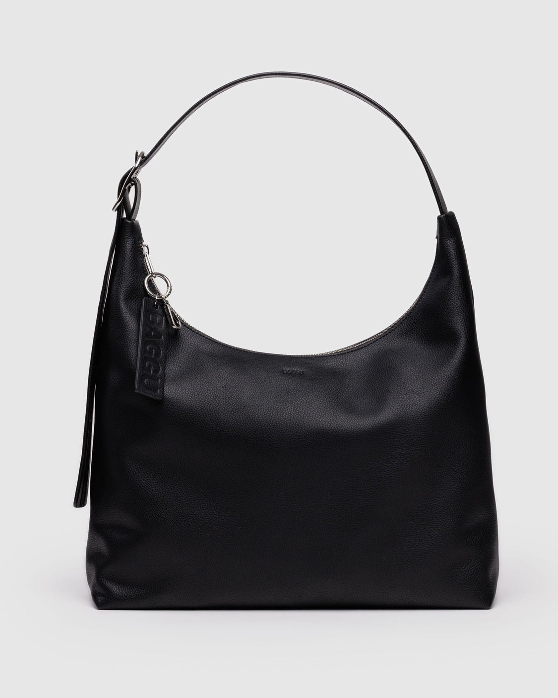 Recycled Leather Shoulder Bag - Black - Simple City Pack