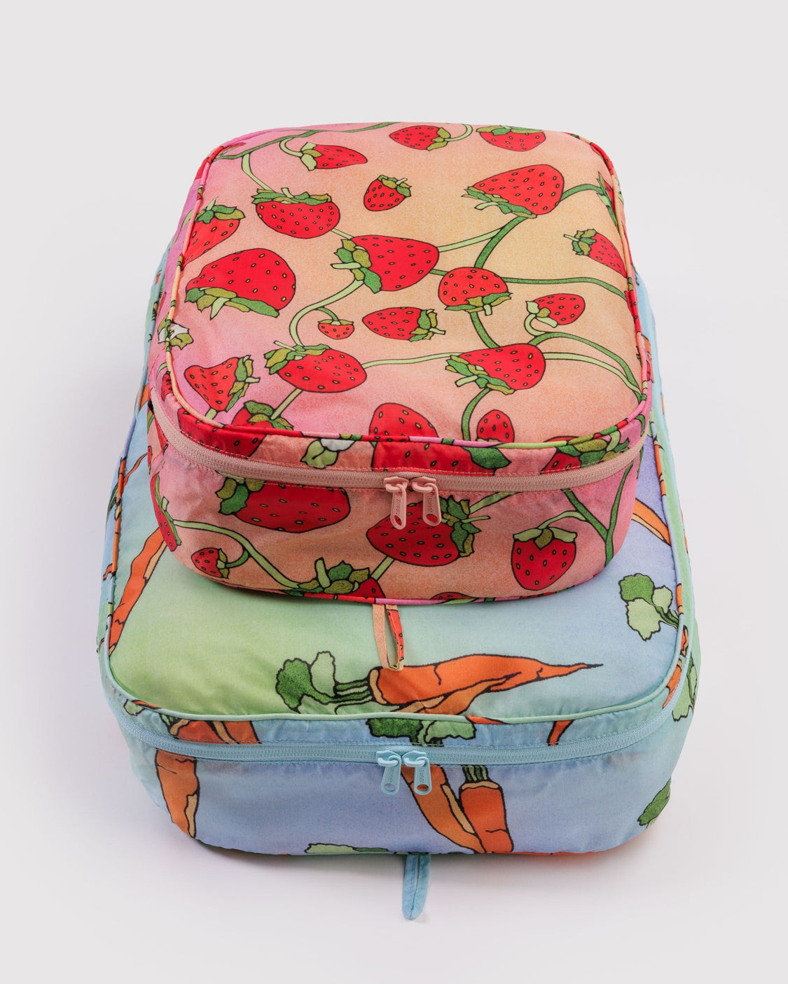Large Packing Cube Set - Carrots & Berries - Pocket Travel Trio