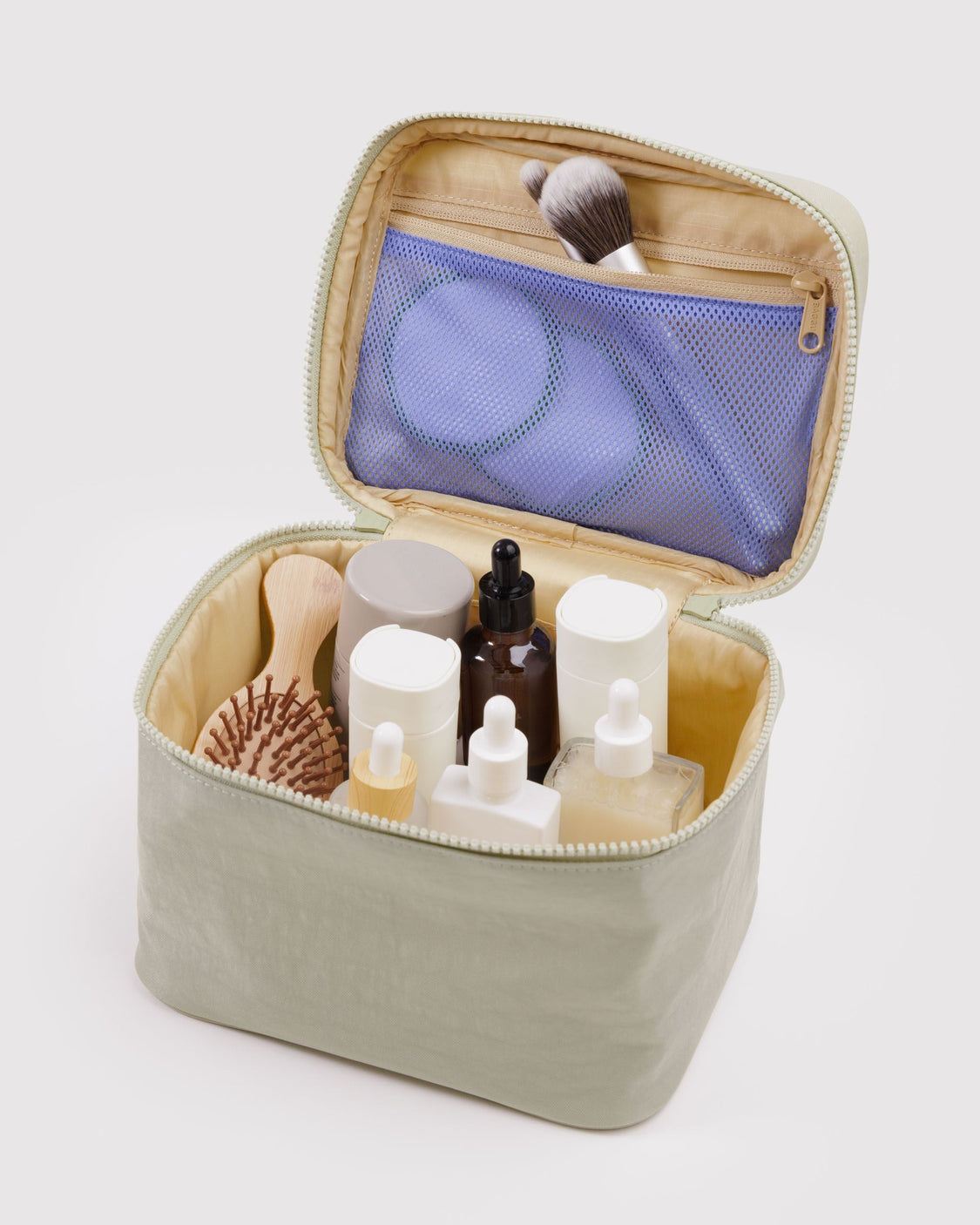 Large Cosmetic Case - Celadon - Daily Zip Organizer