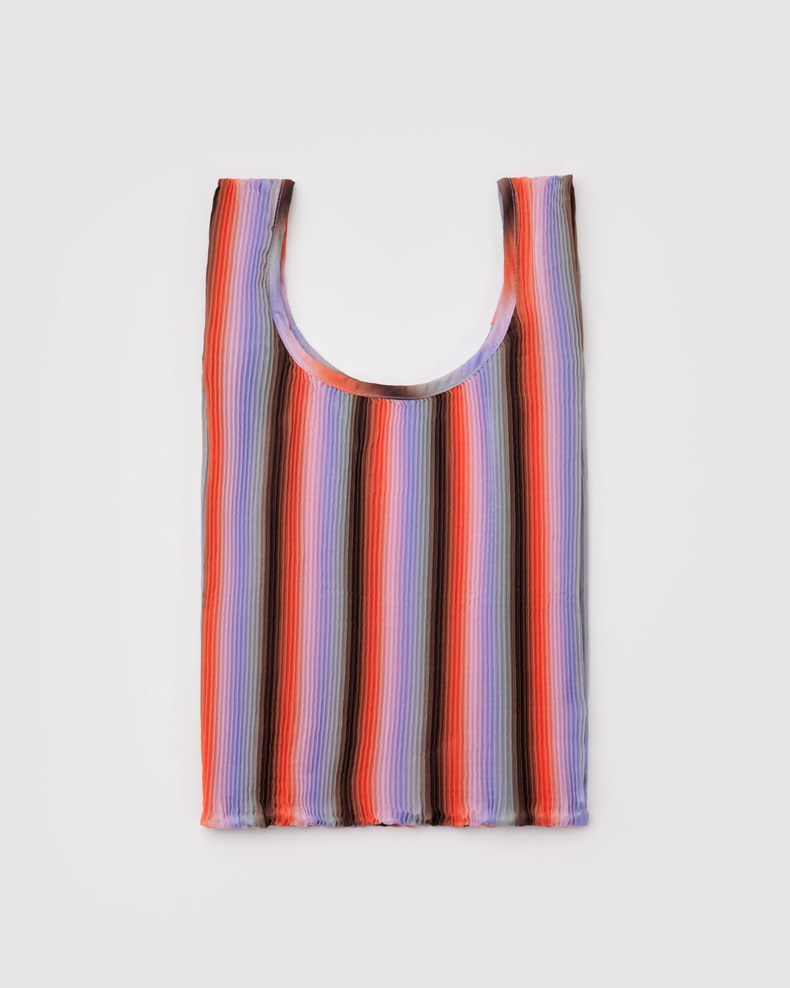 Pleated Baggu - Gradient Stripe Poppy & Lilac - Simple Run